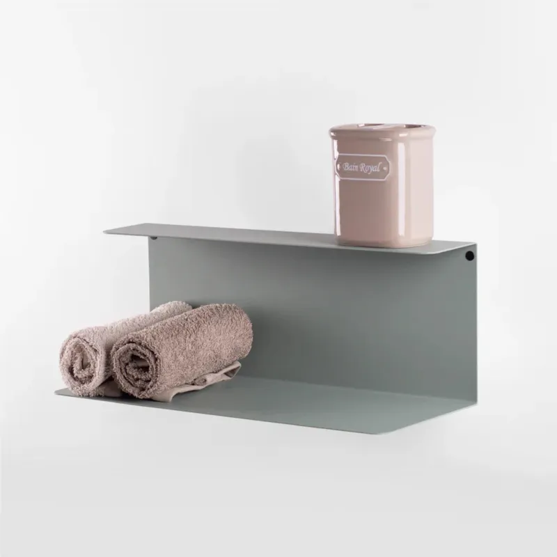 Ultimissimo Modello Mensola in metallo da Muro Forty Minimal Dimensioni 40x16,3x h 15,5 cm Portata massima 17.8 kg in acciaio verniciato Verde Eucalipto RAL 150 60 10 D-segno Home Office