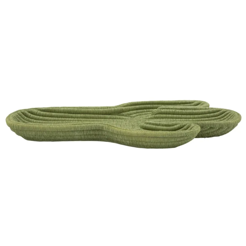 Svuotatasche, piatto decorativo ispirato al CACTUS Dimensioni 35xh 20 cm -1,9 kg, colore verde marino Mauro Ferretti Prezzo Ridotto