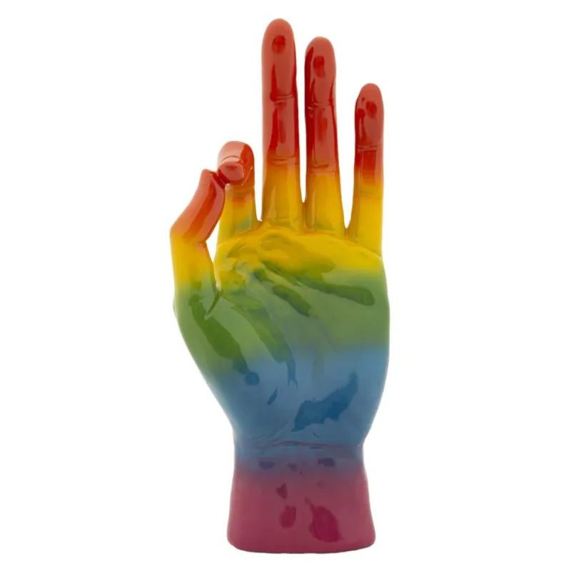Solo Oggi Mano Statuetta Gesto Dell ‘OK Dimensioni 14x10xh 36 cm in resina decorata a mano colore multicolor Mauro Ferretti