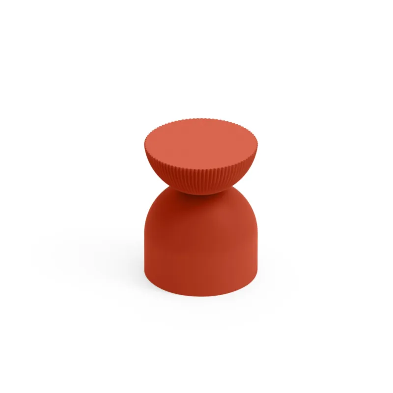 Compra Online Sgabello Pouf in polietilene Polifunzionale ILLO rigato Dimensioni 35x h 45 cm -Portata massima 120 kg utilizzabile come sgabello o tavolino Lyxo Design