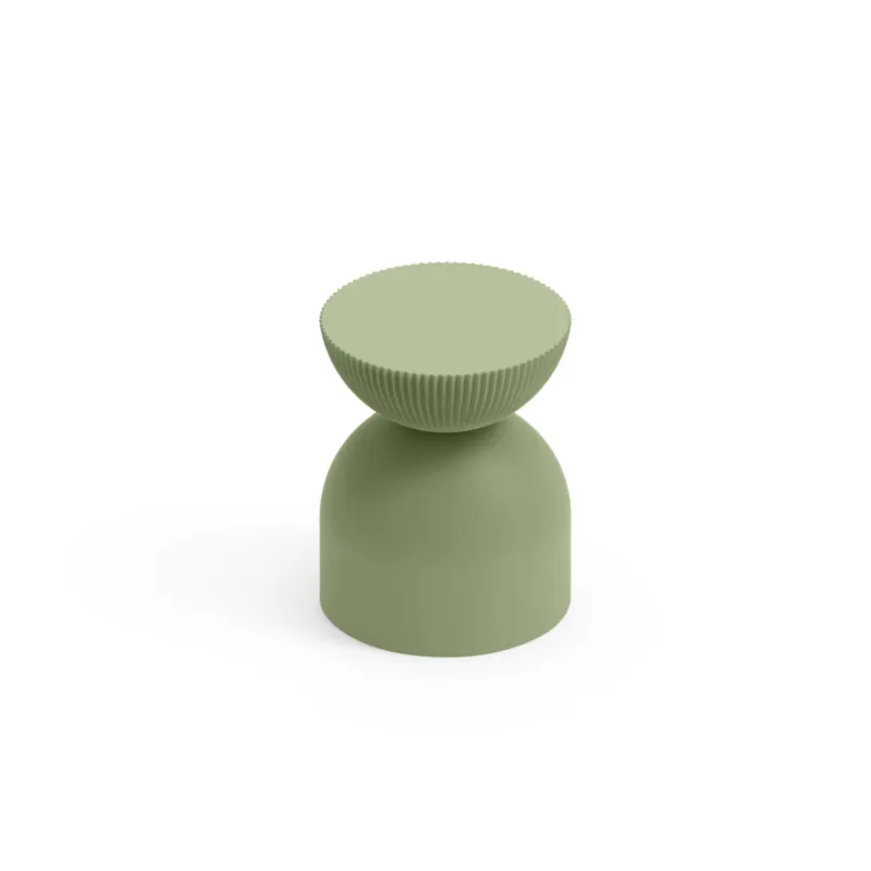 Consegna Rapida Sgabello Pouf in polietilene Polifunzionale ILLO rigato Dimensioni 35x h 45 cm -Portata massima 120 kg utilizzabile come sgabello o tavolino Lyxo Design