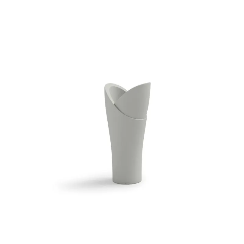 Vaso a colonna per piante Fiorite a cascata ASSIA Dimensioni 40x31x h 85 cm - Peso 5,21 Stile vivace e moderno colore Argento Lyxo Design Professionale