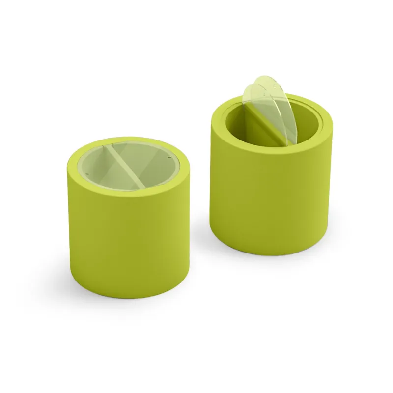 Tavolino contenitore, frigo bar da esterno, tavolino due scomparti da esterno BLOK PARTY Dimensioni Ø 55x h 55 cm colore Perla Lyxo Design Ultime Pezzi