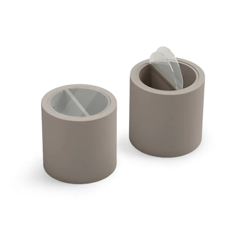 Compra Oggi Stesso Tavolino contenitore, frigo bar da esterno, tavolino due scomparti da esterno BLOK PARTY Dimensioni Ø 55x h 55 cm colore Ambra Lyxo Design