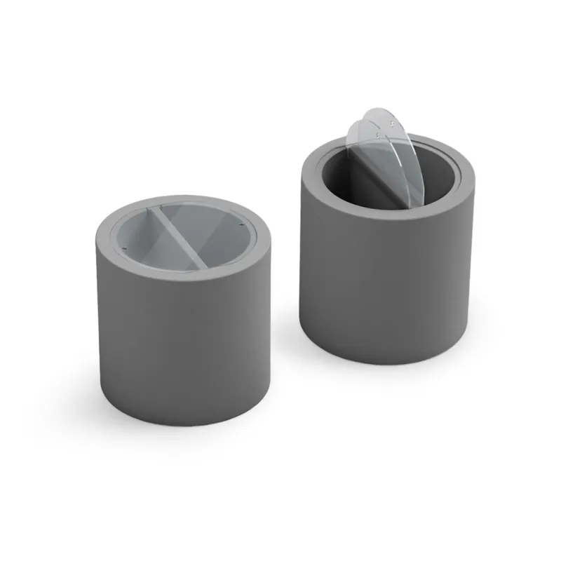 Reso Gratuito Tavolino contenitore, frigo bar da esterno, tavolino due scomparti da esterno BLOK PARTY Dimensioni Ø 55x h 55 cm colore Ferro Lyxo Design