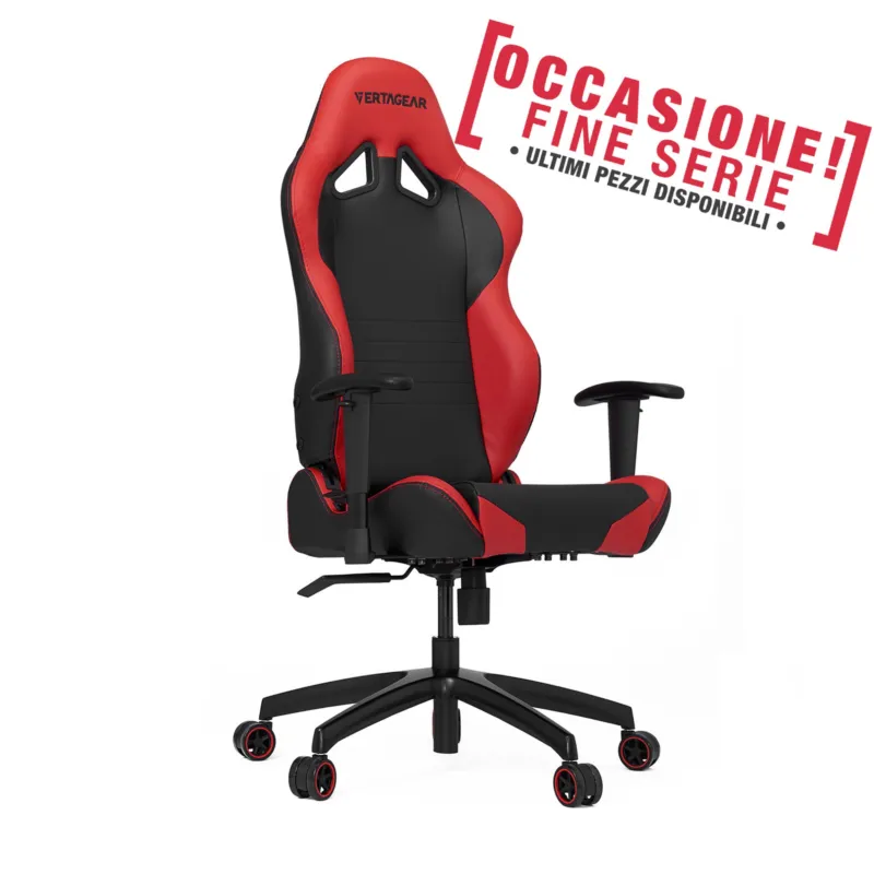 Must-Have Poltrona Gaming modello VERTAGEAR S-LINE SL 2000 gioco, computer ufficio in similpelle 65 x 70 x h. 125/135 Colore Rosso/Nero Archimede System