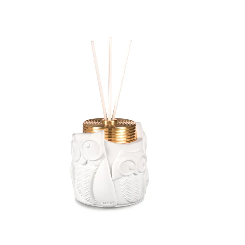 Profumatore Gufo Tappo Oro dimensione 7,2x h 8,5 cm per comunione battesimo in scatola regalo , bomboniera Fantin Argenti Ultime Pezzi