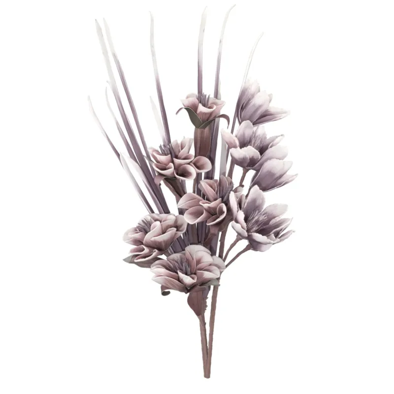 Offerta Composizione floreale FLOREALE DALIE E ALOE AMETISTA 90-110 h 6 steli di fiori in lattice Fantin Argenti