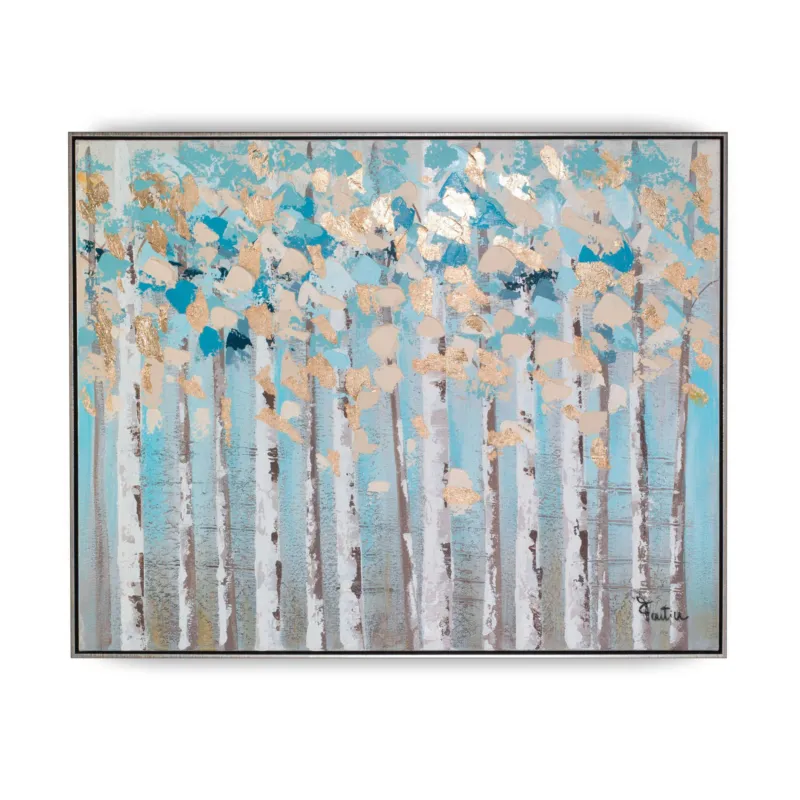 Quadro da parete, quadro con cornice BETULLE LIGHT100x80x1,6 cm orizzontale pannello in legno colore legno disegnato su tela a rilievo Fantin Argenti Promozione Esclusiva