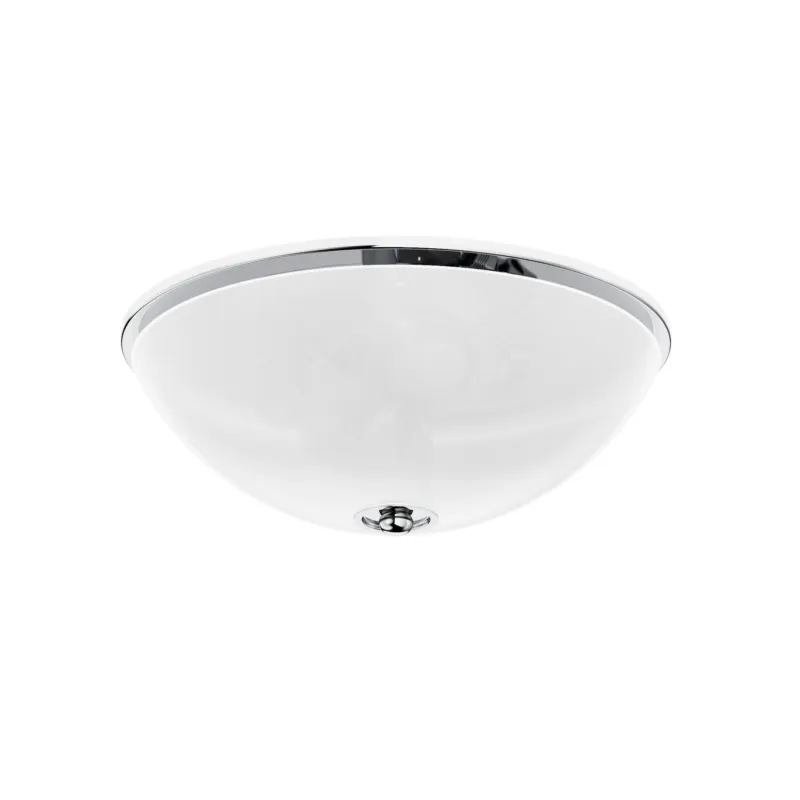 Applique da Bagno a soffitto CROMO LINEA RETRO‘ Dimensione 30xh 15 cm-2 x E27 Lampada in Vero bianco satinato finitura cromo vintage Capannoli Bagno Acquista Ora