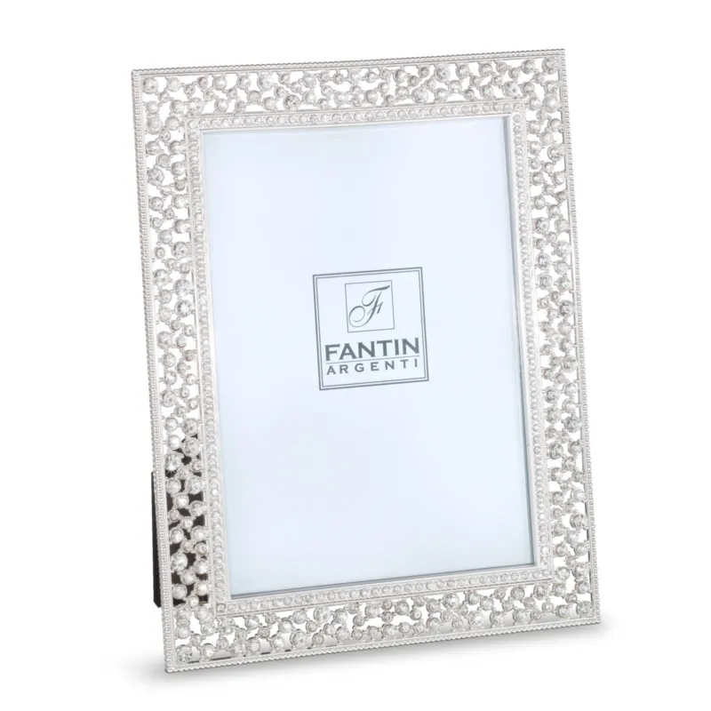 Bestseller Portafoto Argentato con FIORI E STASS PER FOTO 10x15 cm Stile classico argento Fantin Argenti