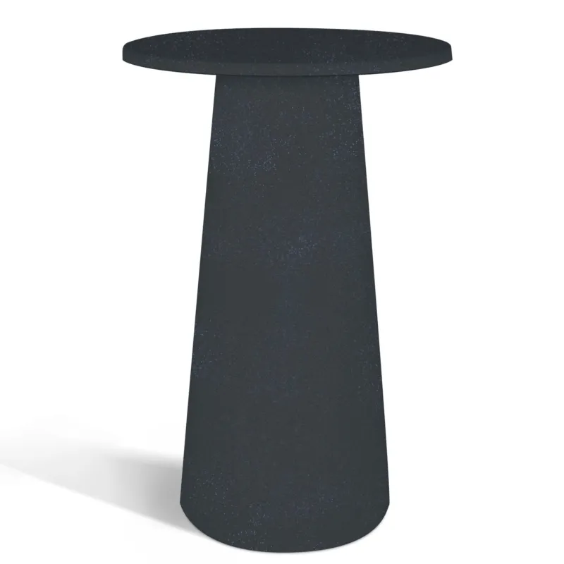 Vendita Finale Tavolo alto in polietilene Mikò 2.0 Neutro piano in Wersalit ad alta resistenza Dimensioni 70x70x h106 cm piede grafite top Grafite Kloris