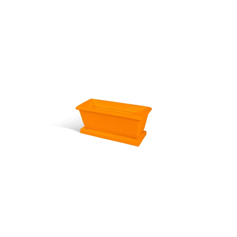 Fioriera rettangolare per esterni in polietilene esterno interno MOD LIBERTY Dimensione 22x51xh22,5 cm - peso 2 kg con foro di drenaggio. Sottovaso incluso OCRA Kloris Offerta Lampo