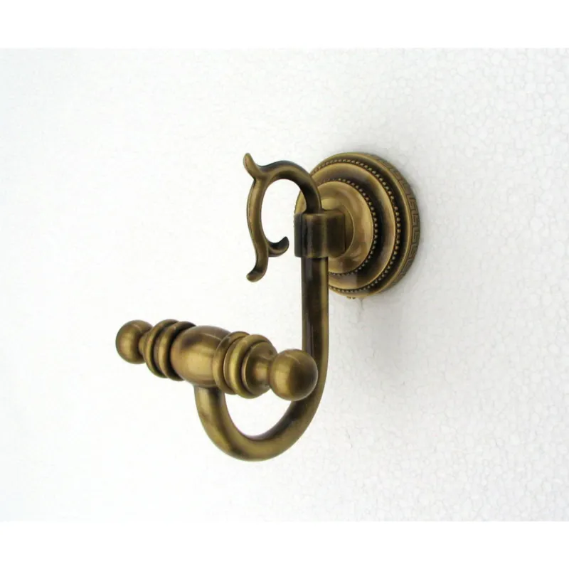Appendino, porta accappatoi in Ottone Dimensioni 8x9X h 18 cm Linea FLORENCE finitura in Bronzo Satinato Saccardi 1973 Non Perdere