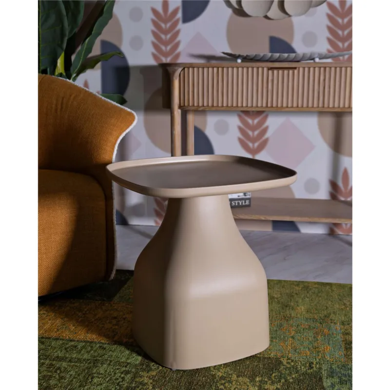 Il Tavolinetto Gea design moderno e minimalista. e realizzato a mano, Dimensioni 48x48x h 50 cm, colore marrone Mauro Ferretti Economico