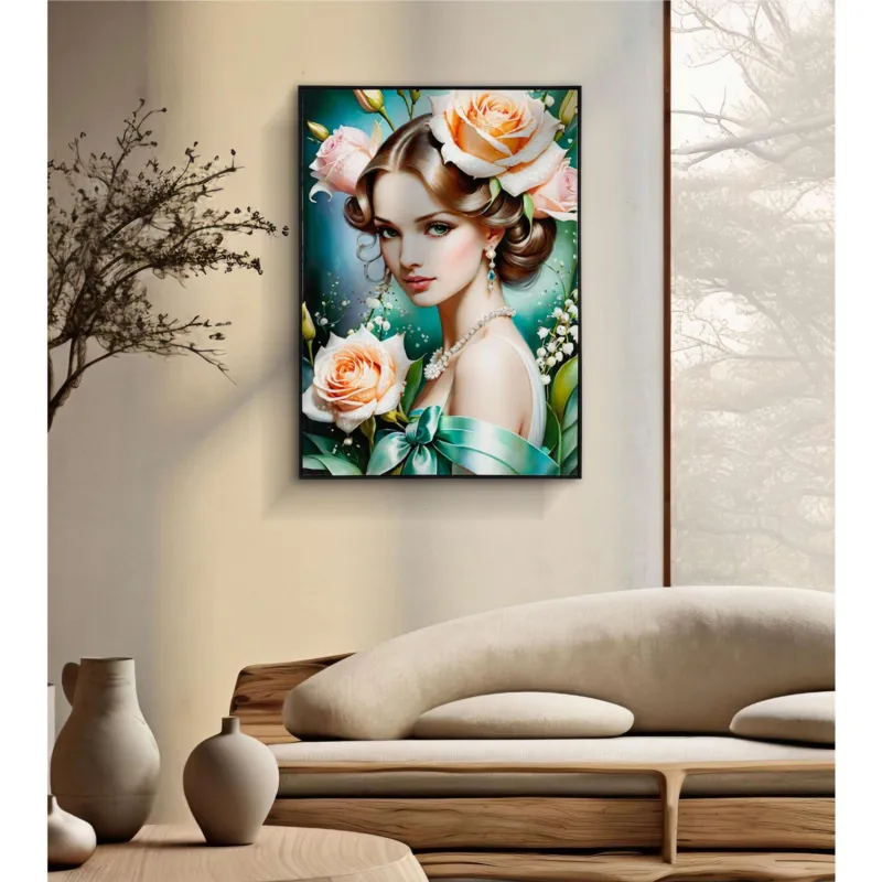Dipinto su tela laccato con cornice Fantasy incarna eleganza e fascino onirico FANTASY Dimensione 72x4x h 102 cm telo in plastica multicolor Mauro Ferretti Occasione