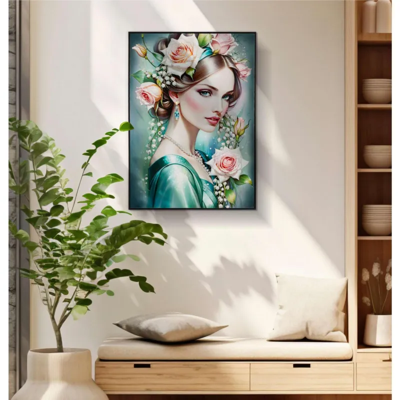 Dipinto su tela completo di telaio in legno e cornice FANTASY Dimensione 72x4x h 102 cm telo in plastica multicolor Mauro Ferretti Promo Stagionale