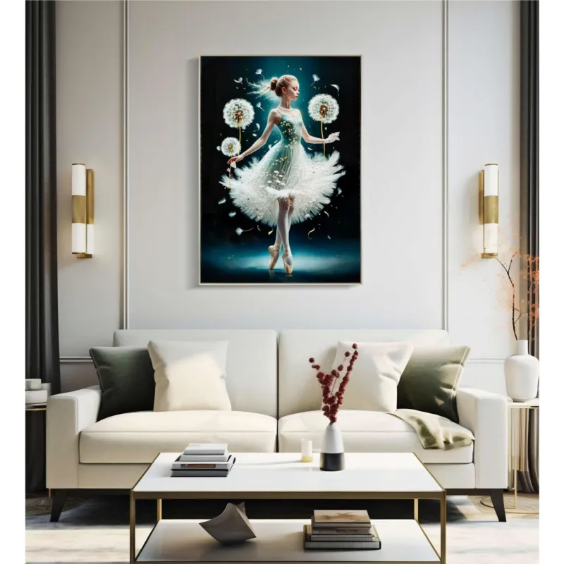 Offerta Dipinto su tela completo di telaio in legno e cornice DANCING Dimensione 72x4x h102 cm telo in plastica multicolor Mauro Ferretti
