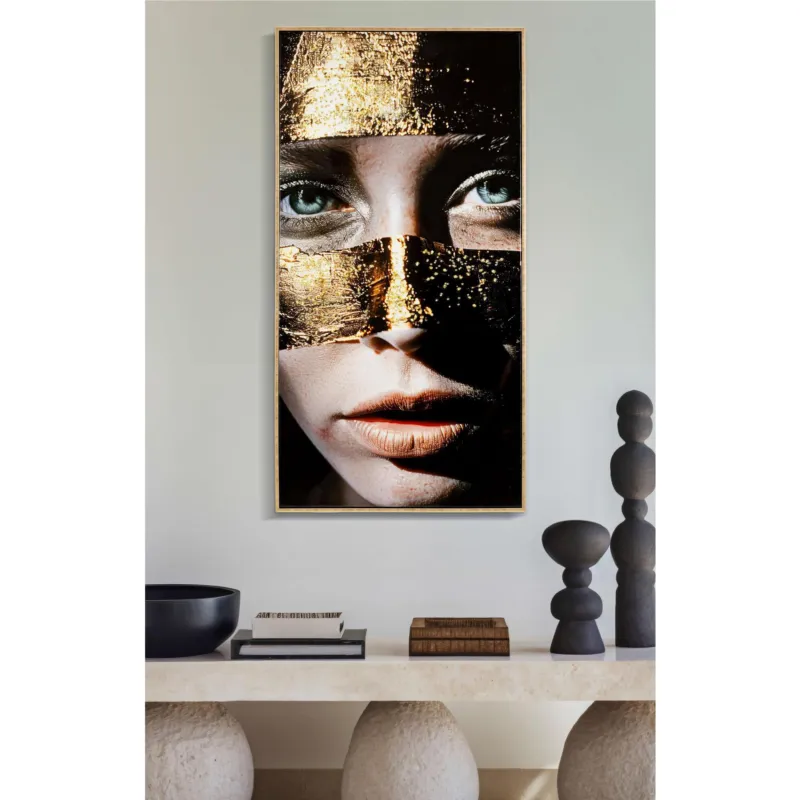 Dipinto su tela completo di telaio in legno e cornice NAIROBI LACQUERED Dimensione 54x4x h 102 cm telo in plastica multicolor Mauro Ferretti Vendita Finale