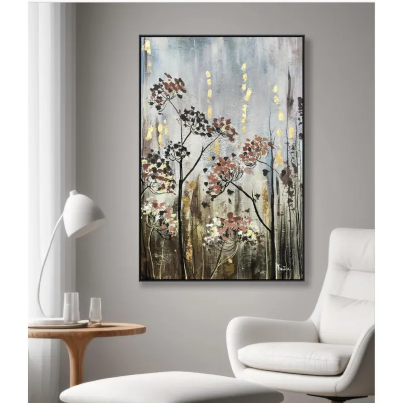 Prezzo Basso Quadro con cornice da parete Quadro con cornice volto CAMPO IN FIORE 80x120x1,6 cm pannello in legno colore con colori acrilici e tempera Fantin Argenti