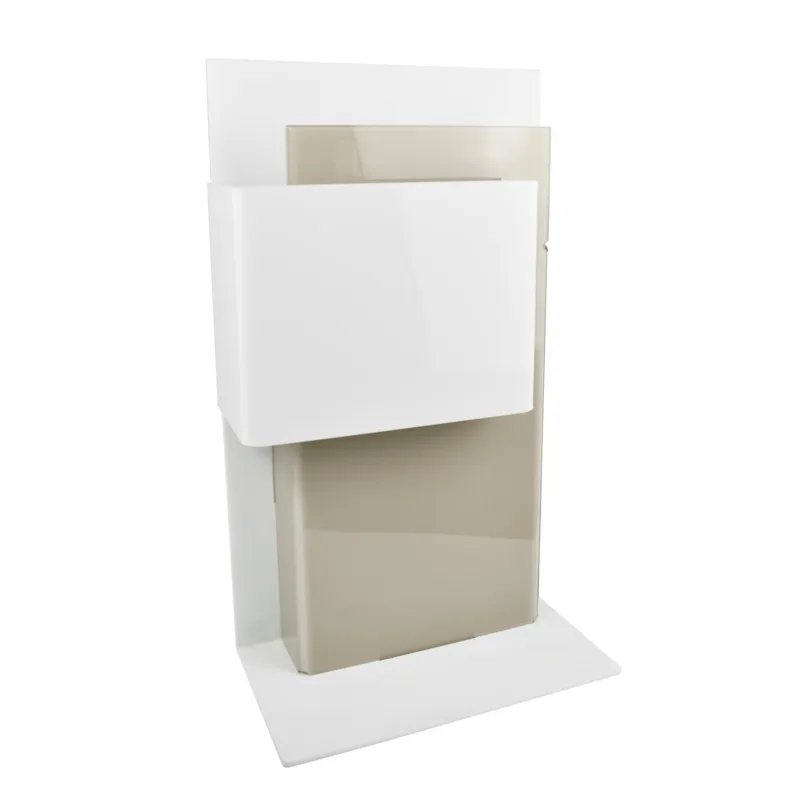 Occasione Portaombrelli Rettangolare con due vaschette anche per gli ombrellini Z DESIGN 30x15xh60 cm in plexiglass Bicolore bianco Tortora I Dettagli