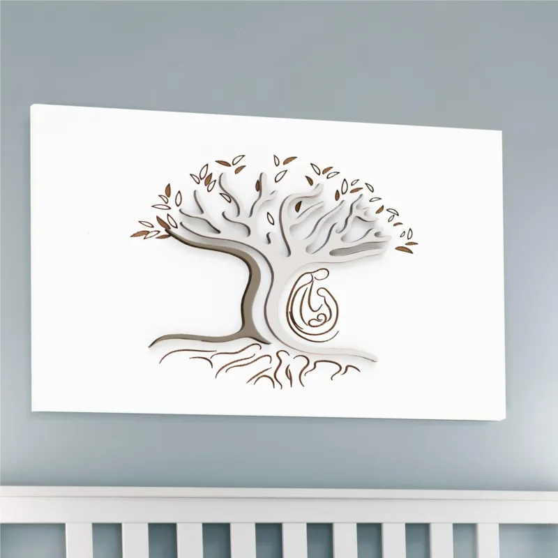 Pannello da parete in legno con marcatura al laser GIOIOSO Dimensioni 100x60xh1,6 cm colore Bianco opaco , tortora , sabbia I Dettagli Pagamento Sicuro