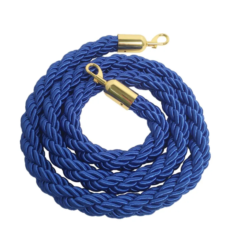 Super Prezzo Cordone intrecciato lunghezza 2 metri blu con morsetti GOLD lunghezza 2 metri diametro 30mm COLORE BLU IWIRD SRL