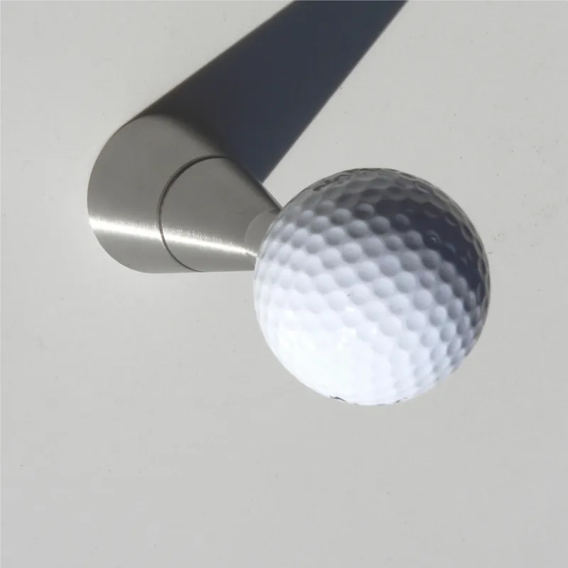 Appendiabiti da parete in acciaio inossidabile GOLF dimensioni 4x4x h 9,5 Cm Pomello con Pallina da Golf Vera colore bianco INSILVIS Offerta Speciale