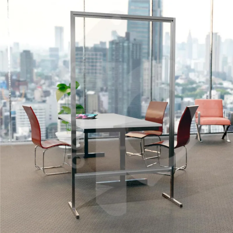 Promozione Separatore paravento per spazi ristorante, bar da terra, 100 cm in plexiglass 100xh150 cm - spessore 5 mm per attività commerciali , uffici che necessitano di protezione Plex Dautore