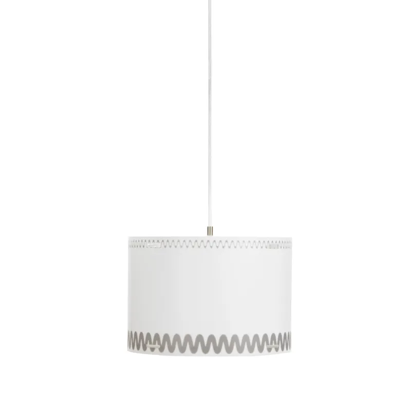 Lampada a sospensione RICCIONE Ø30xh19,5 cm 1x70 W Max da soffitto in polimetilmetacrilato e polipropilene opalino texture argento Emporium Compra Online