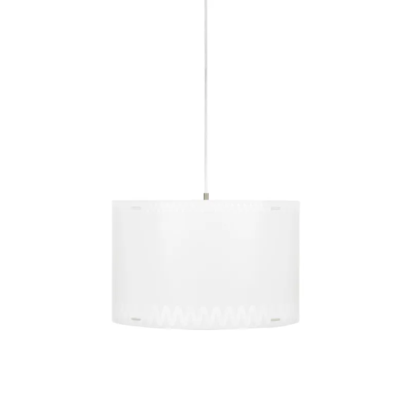 Professionale Lampada a sospensione RICCIONE Ø45xh29 cm 2x70 W Max da soffitto in polimetilmetacrilato e polipropilene opalino texture bianco Emporium