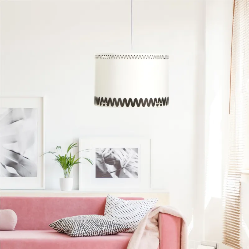Lampada a sospensione RICCIONE Ø60xh37,5 cm 3x70 W Max da soffitto in polimetilmetacrilato e polipropilene opalino texture nero Emporium Economico