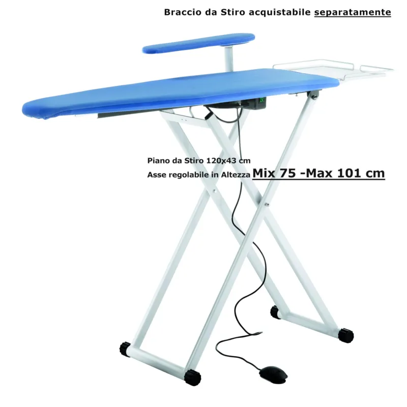 Prezzo Ridotto Tavola da stiro pieghevole, aspirante riscaldato Modello EOLO 152x44xh91cm - 19 kg regolabile in altezza senza caldaia Battistella
