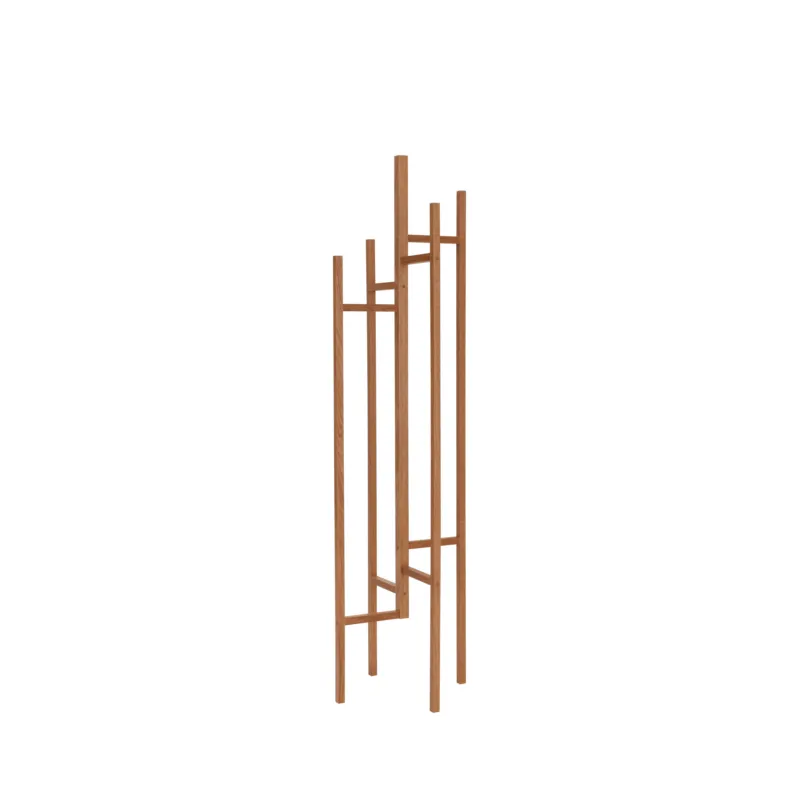 Appendiabiti Eigen in legno massiccio, dimensioni 47 x 47 x h175 cm, peso 6 Kg, finitura quercia Woodman Economico
