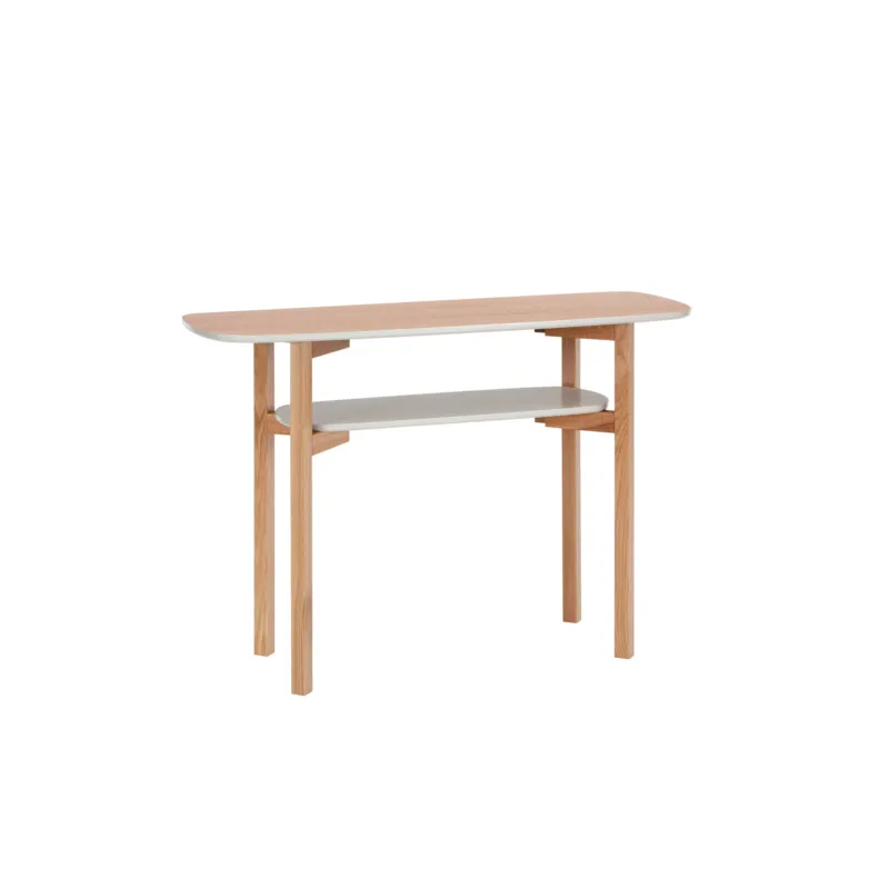 Ordina Subito Tavolo console Cee in legno ingegnerizzato e massiccio, dimensioni 110 x 40 x h75 cm, peso 12 Kg, finitura legno, grigio chiaro Woodman
