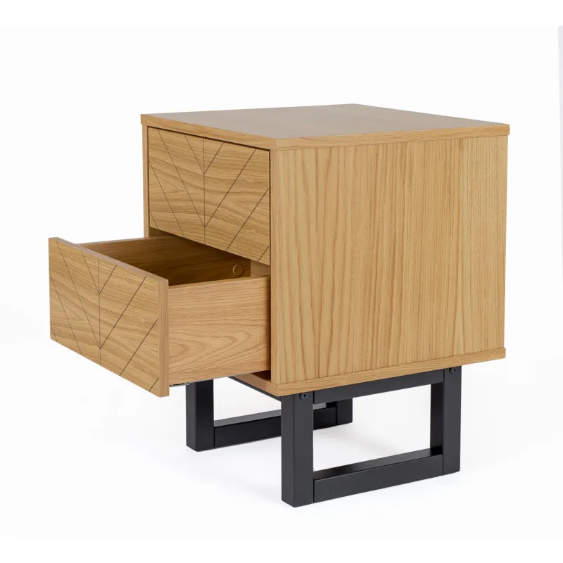 Camden Camera da letto a spina di pesce in legno ingegnerizzato e massiccio, dimensioni 40 x 40 x h53 cm, peso 11 Kg, finitura legno ingegnerizzato e massiccio Woodman Miglior Prezzo