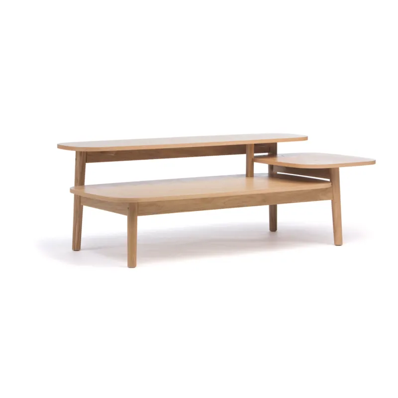 Subito Disponibile Tavolo da caffè Eichberg in legno ingegnerizzato e massiccio, dimensioni 120 x 60 x h42 cm, peso 14 Kg, finitura legna Woodman