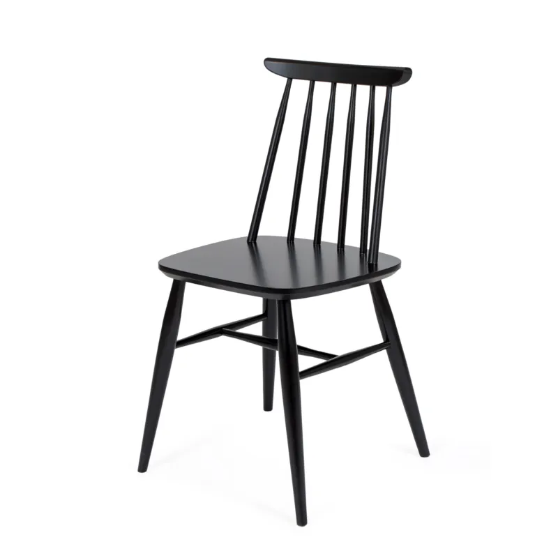 Non Perdere Sedia Aino Nera in legno massiccio, dimensioni 42,5 x 45 x h81 cm, peso 4,4 Kg, finitura nero Woodman