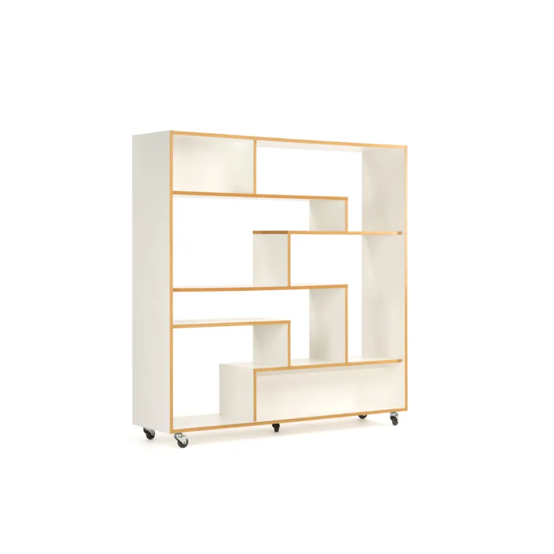 Acquista Ora Divisorio Southbury in legno ingegnerizzato, dimensioni 140 x 35 x h143 cm, peso 44 Kg, finitura bianco, rovere Woodman