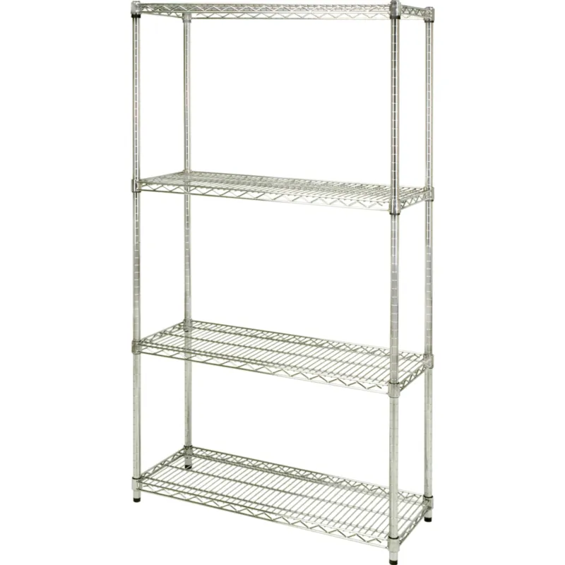 Libreria in KIT-4 Ripiani - 120x45xh160 cm - peso 22,20 kg montante da 2,6 cm Archimede Cromo lucido Archimede System Professionale