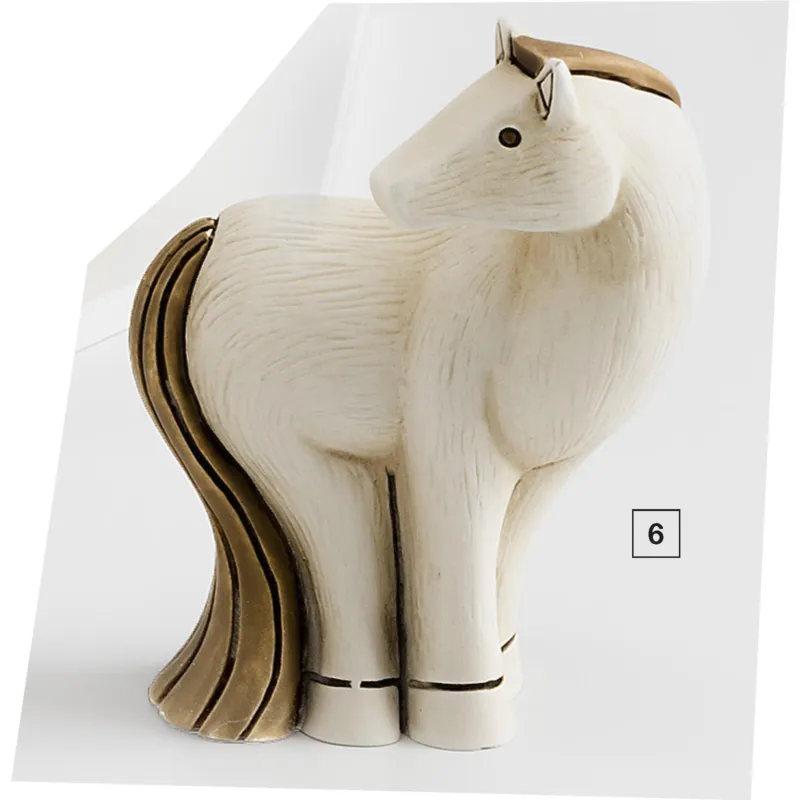 Compra Adesso Cavallo in resina colorata h 10 cm per cresima e comunione in scatola regalo , bomboniera Fantin Argenti