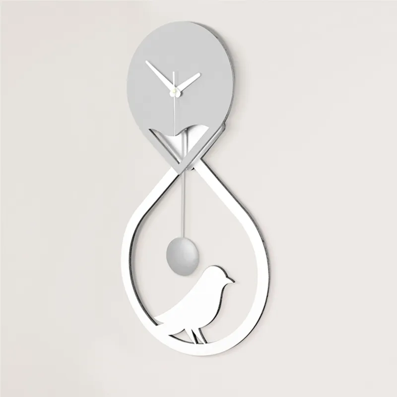 Orologio da parete a Pendolo in legno tagliato al Laser SANDUR 14x30xh56 cm tagliato al laser in legno naturale I Dettagli Offerta Lampo