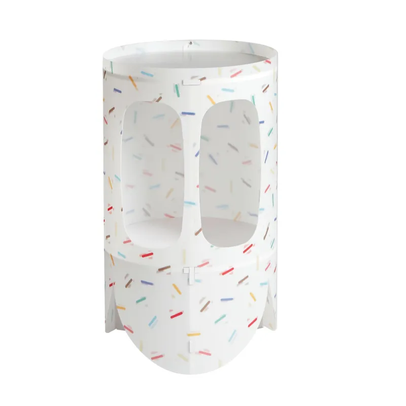 Comodino, tavolinetto in Sandylex pearl COMO‘ Ø38xh65 cm struttura in PVC colore multicolor Emporium Promozione