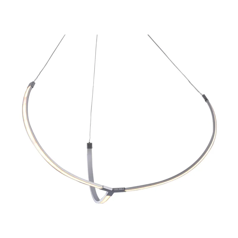 Lampada a da soffitto a LED EVOLUTION in Alluminio e Policarbonato 60x60xh 10-120 (filo) cm- 24 W- 1880 Lumen finitura Colore Aregento Mimax Lighting Offerta Speciale