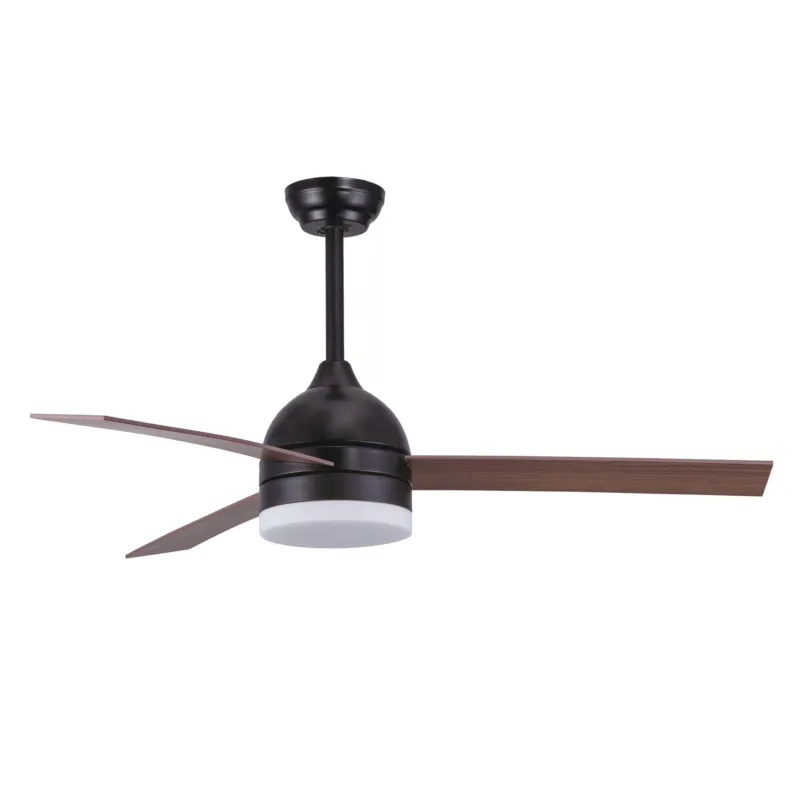 Ventilatore da soffitto acciaio e Pale in Legno design TRAMUNTANA con telecomando 1320xh360-480 mm Max con luce 24 W colore NERO Mimax Lighting Prezzo Conveniente