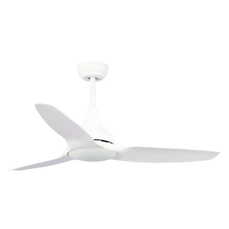 Ventilatore da soffitto acciaio e Pale in ABS design LEVECHE con telecomando 1220xh320-472 mm max con luce 15 W colore Bianco Mimax Lighting Prezzo Basso