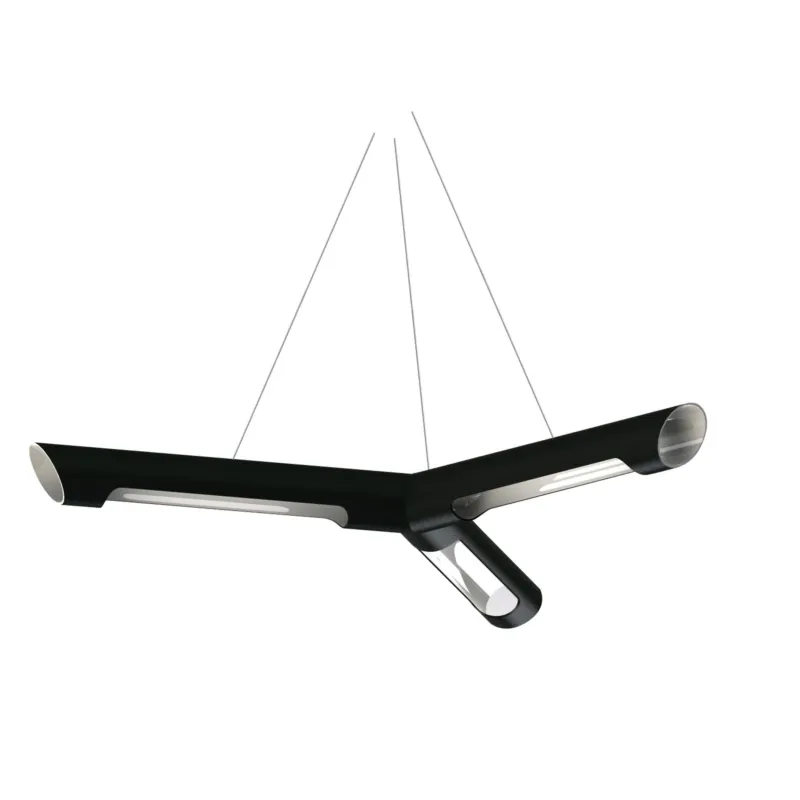 Lampada a sospensione a LED LONG in acciaio e policarbonato 90x90xh120 cm 21 W- 1950 Lumen , colore nero Mimax Lighting Bestseller