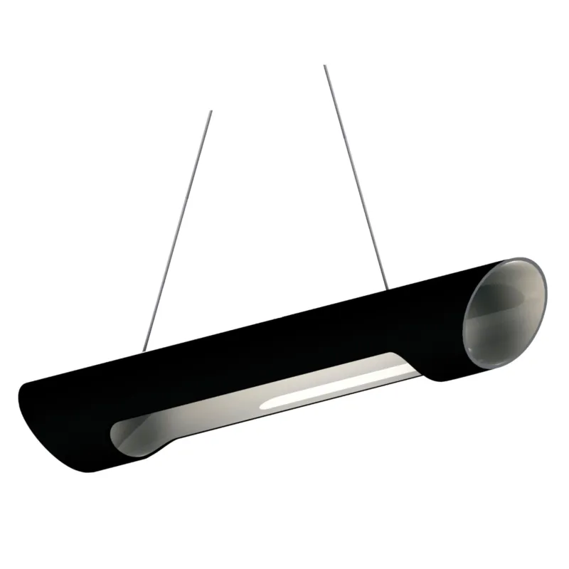 Lampada a sospensione a LED LONG in acciaio e policarbonato 45x6xh120 cm 7 W- 650 Lumen , colore nero Mimax Lighting Consegna Rapida