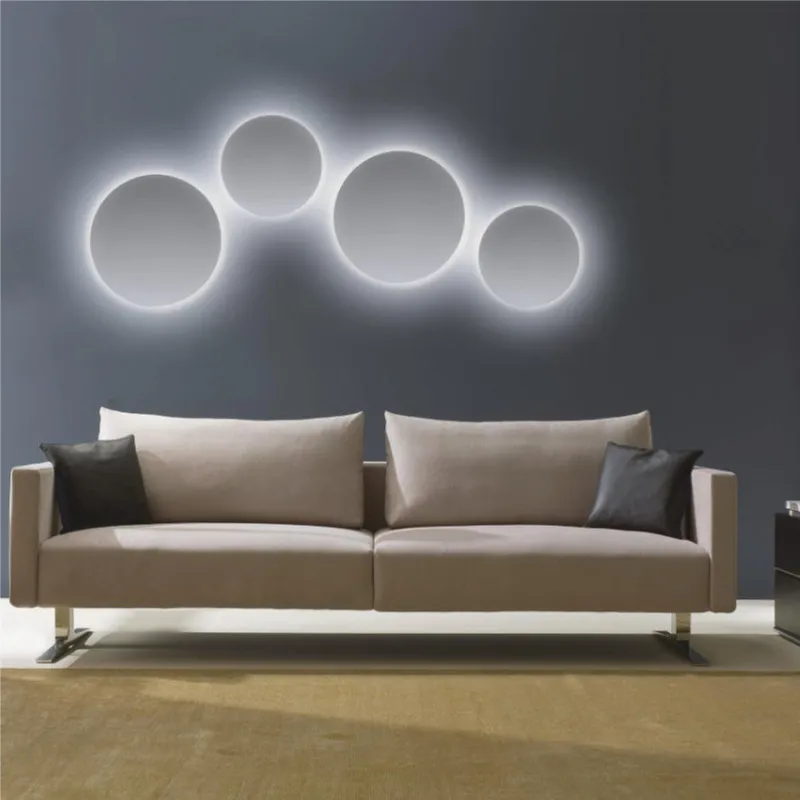 Vendita Finale Applique da Muro a LED ECLIPSIUM in alluminio e policarbonato diametro 20x20xh8 cm 6 W- 525 Lumen , colore bianco Mimax Lighting
