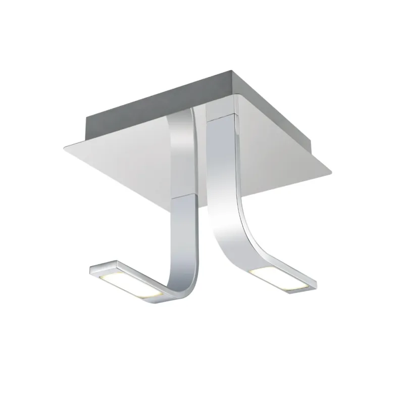 Applique da Muro A LED Doppia ADDAGIO in alluminio e policarbonato 15xh14 cm - 10 W- 900 Lumen cromo Mimax Lighting Offerta Speciale